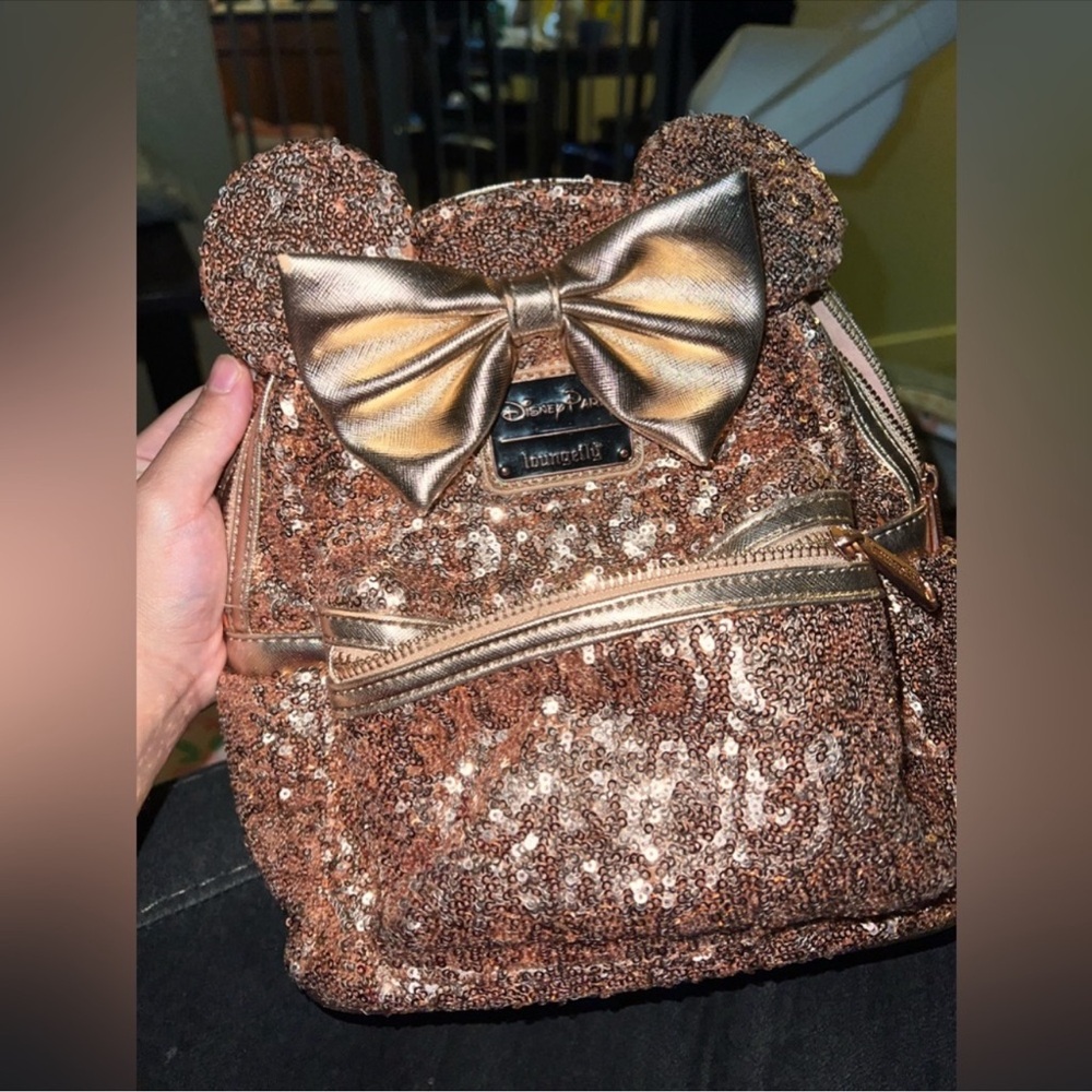 Disney rose gold Loungefly Parks Edition